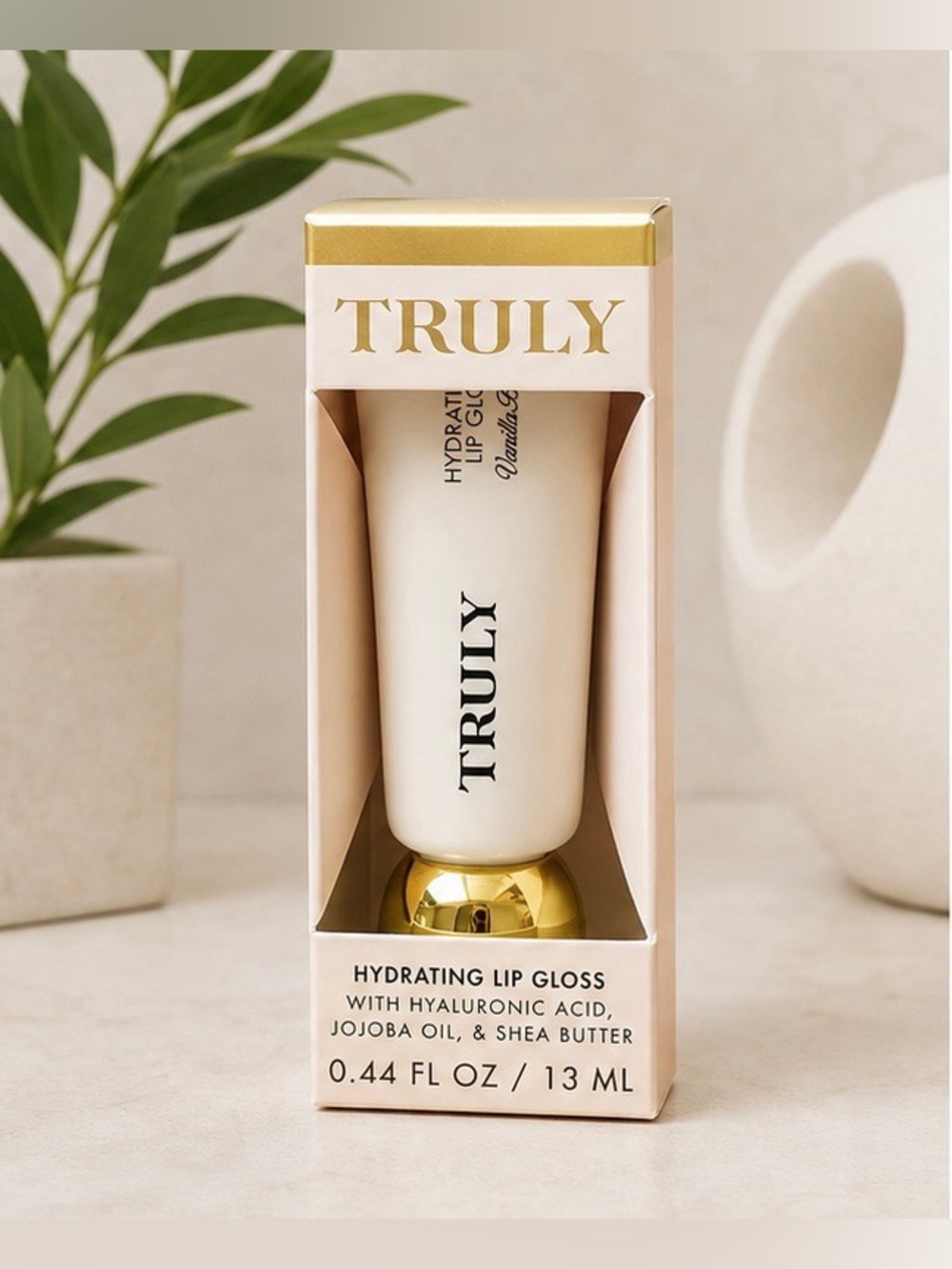 Truly Hydrating Lip Gloss Vanilla 13ml Hyaluronic Jojoba Shea Butter New